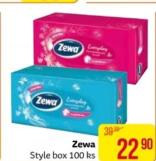 Kapesníčky papírové Zewa - box