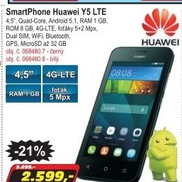 SmartPhone Huawei Y5 LTE černý