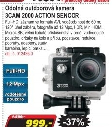 Odolná outdoorová kamera 3CAM 2000 ACTION SENCOR