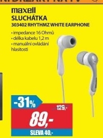 303402 Rhythmz White Earphone