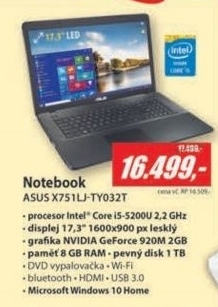X751LJ-TY032T 17,3 i5-5200 8G 1T 2G