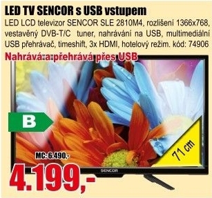 LED televize Sencor SLE 2810M4