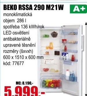 Chladnička Beko RSSA 290 M21W