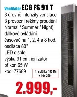 Ventilátor ECG FS 91 T