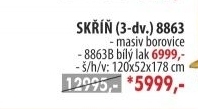 Skříň 3 dveřová 8863 lakovaná