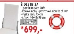 Jídelní židle IBIZA krémově bílá