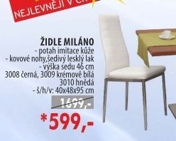 Jídelní židle MILÁNO černá