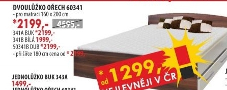 Dvoulůžko 60341 ořech/bílá