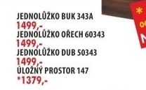 Jednolůžko 343 buk 90 x 200 cm