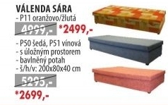 Válenda SÁRA s úložným prostorem P11
