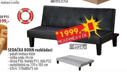 Pohovka BONN černá