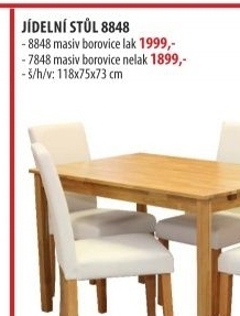 Jídelní stůl 8848 lak