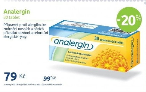 Tablety proti alergii Analergin
