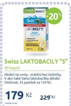 Probiotika Laktobacily 5 Swiss
