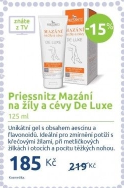 Mazání na žílya cévy De Luxe Priessnitz