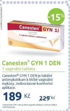 Tableta k léčbě vaginální mykózy Gyn Canesten