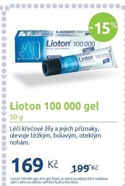 Gel na křečové žíly 100 000 Lioton