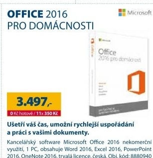 Microsoft Office 2016 pro domácnosti