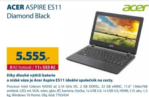 Acer Aspire ES11 Diamond Black