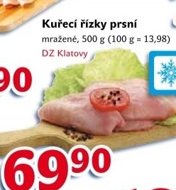 Kuřecí prsní řízky mražené DZ Klatovy