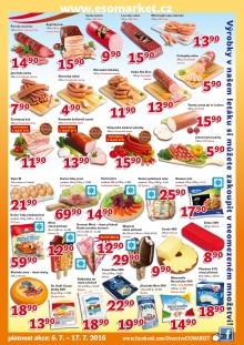 akční leták ESO MARKET 6.7.2016-17.7.2016
