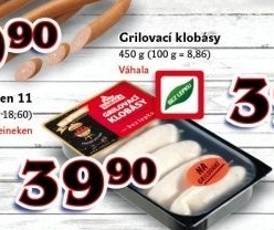 Grilovací klobása Váhala