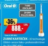 PRO 400 ORANGE KARTÁČEK NA ZUBYORAL B