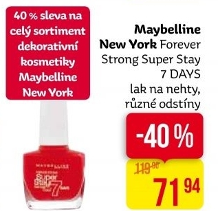 Lak na nehty Forever Strong Super Stay Maybelline