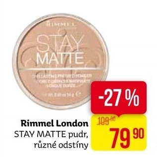 Pudr Stay Matte Rimmel