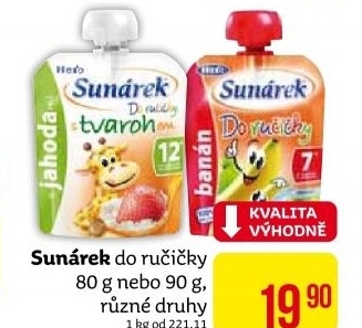Příkrmy Do ručičky Sunárek