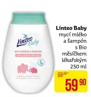 Šampon a mycí mléko dětské Baby Linteo