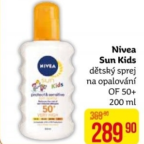 Sprej dětský na opalování OF 50+ Sun Nivea
