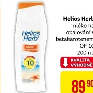 Mléko na opalování OF 10 Helios Herb