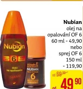 Olej na opalování OF 6 Nubian