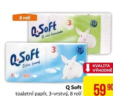 Toaletní papír 3vrstvý Q Soft