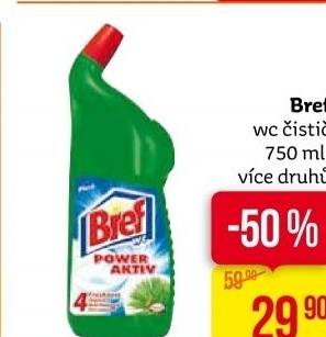 Čistič WC gelový Power Gel Bref