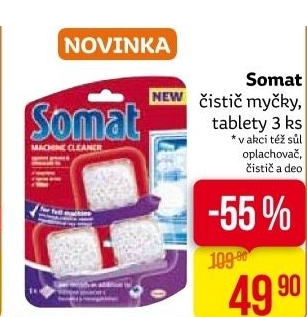 Čistič myčky při plné myčce Somat