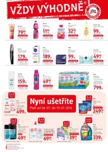 akční leták dm drogerie 6.7.2016-9.8.2016