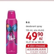 Deodorant sprej dámský B.U.