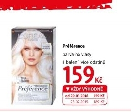 Barva na vlasy Préférence L'oréal