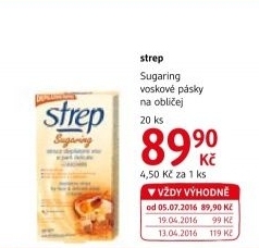 Voskové pásky na obličej Sugaring Strep