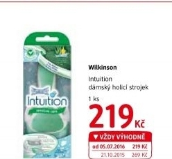 Strojek holící dámský Intuition Wilkinson