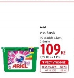 Prací kapsle 3v1 Ariel