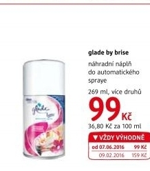 Osvěžovače vzduchu Glade by Brise Automatic spray - náplň