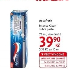 Pasta na zuby Intense Clean Aquafresh