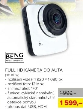 Kamera do auta BENG, full HD