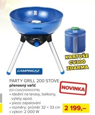 Přenosný vařič CAMPINGAZ, Party Grill 200 Stove