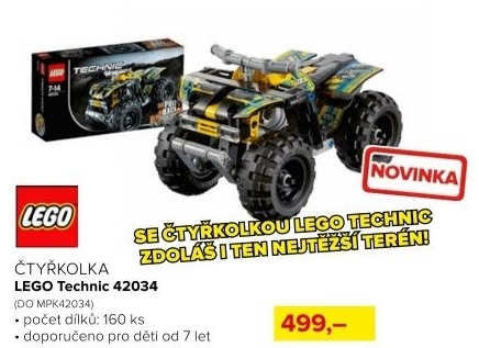 Lego Technic - čtyřkolka, 160 dílků
