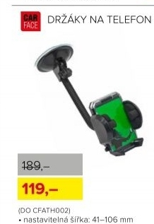 Držák na telefon CarFace, nastavitelná šířka 41-106 mm