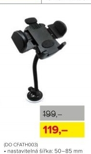 Držák na telefon CarFace, nastavitelná šířka 50-85 mm